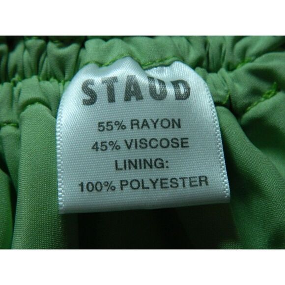Staud‎ Dress Size 4 Lime Green  Convertible Ruched Mini or Midi Dress - Picture 14 of 14